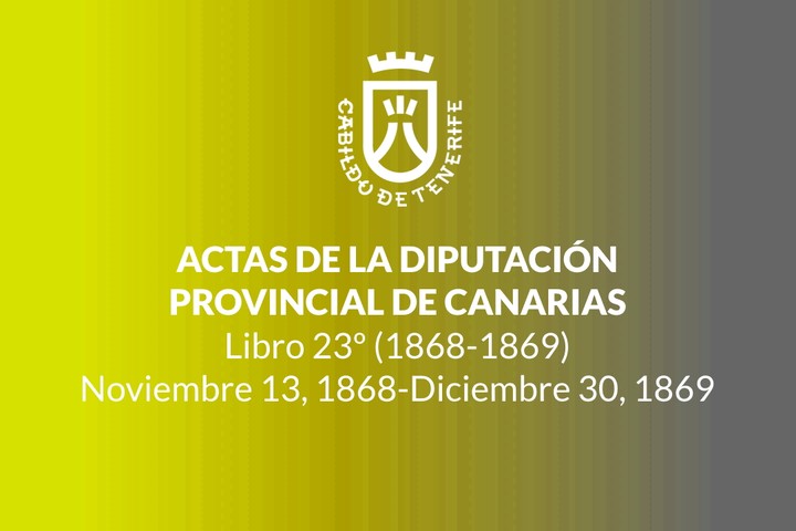 Imagen de Actas de la Diputación Provincial de Canarias - Libro 023 1868-1869