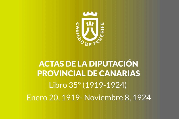 Imagen de Actas de la Diputación Provincial de Canarias - Libro 035 1919-1924