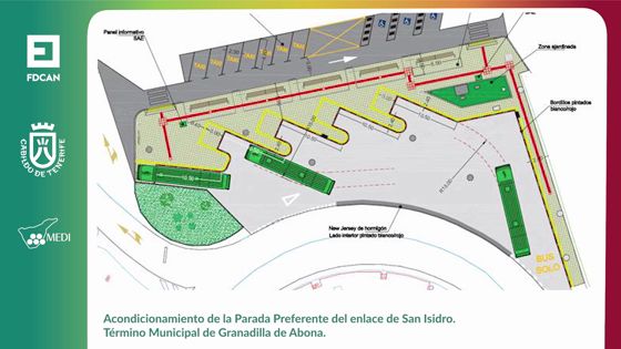 Imagen de Actuación MEDI. Parada de Guaguas Preferente en San Isidro