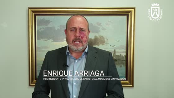 Imagen de Enrique Arriaga informa sobre los trabajos de estabilización en la TF-5 a la altura de la ladera de Los Realejos