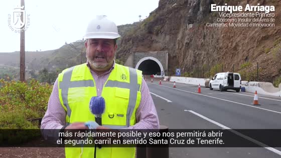 Imagen de Reabierto el carril en sentido Icod de los Vinos en la TF-5 en Los Realejos