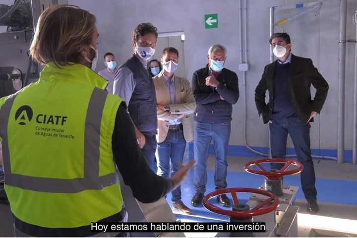 Imagen de El presidente del Cabildo visita la EDAR de Los Roques de Fasnia