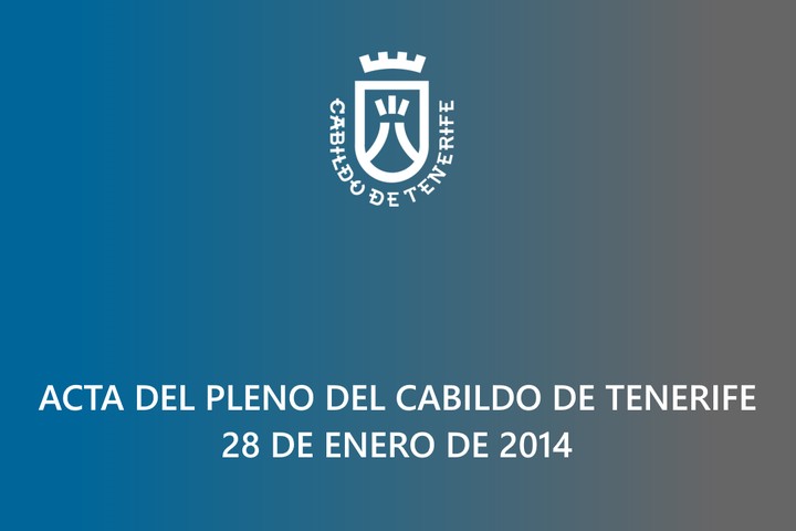 Imagen de Acta del pleno extraordinario del Cabildo de Tenerife, 28 de enero de 2014