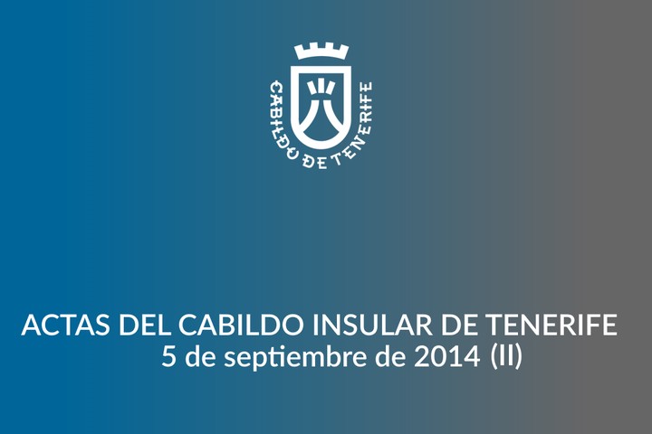 Imagen de Acta del pleno extraordinario del Cabildo de Tenerife, 5 de septiembre de 2014 (II)