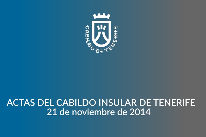 Imagen de Acta del pleno extraordinario del Cabildo de Tenerife, 21 de noviembre de 2014