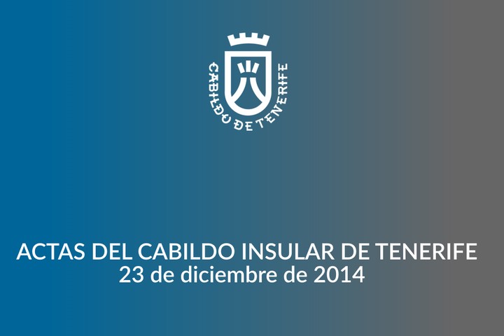 Imagen de Acta del pleno extraordinario del Cabildo de Tenerife, 23 de dicembre de 2014