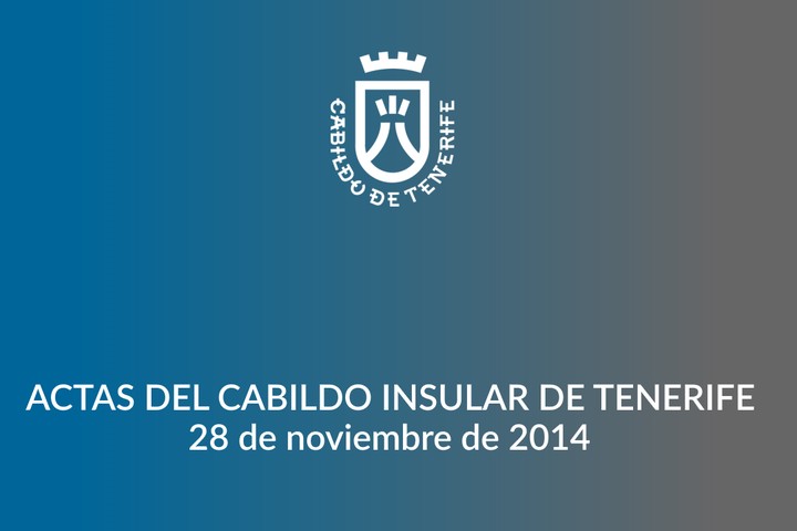 Imagen de Acta del pleno ordinario del Cabildo de Tenerife, 28 de noviembre de 2014