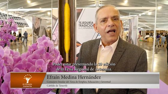 Imagen de Invitacion del consejero insular Efrain Medina a apoyar la artesania canaria