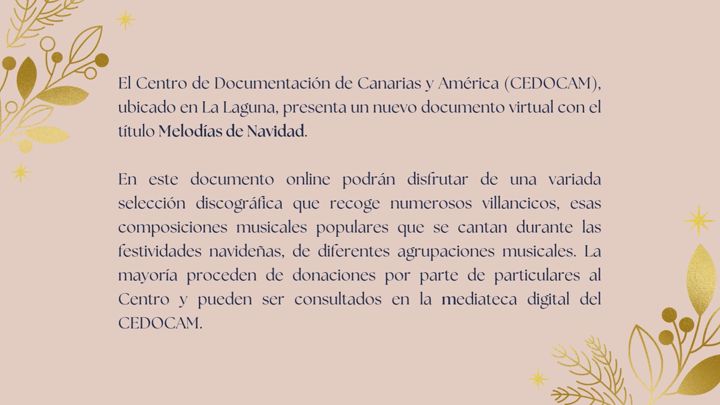 Imagen de Melodías de Navidad_CEDOCAM