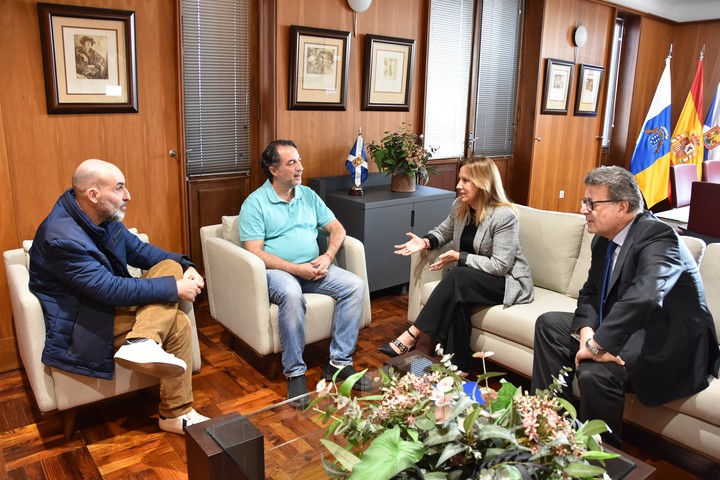 Imagen de El Cabildo recibe a los cineastas Darío Sánchez y David Baute