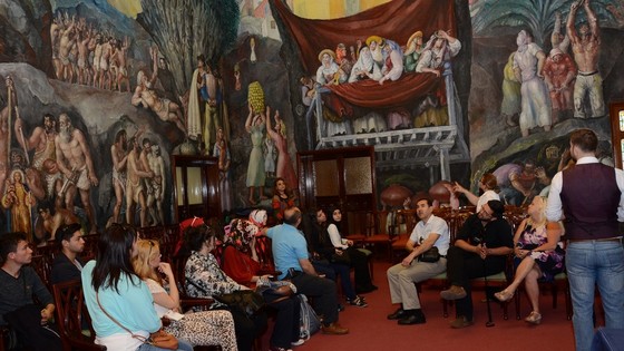 Imagen de El Cabildo recibe a un grupo de estudiantes turcos